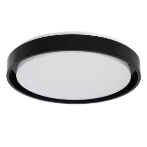 kelvo® BARCHETTA  Φωτιστικό Οροφής LED 72W 7200lm 120° AC 220-240V IP20 Ρυθμιζόμενο Λευκό CCT με Χειριστήριο από 2700K έως 6000K Dimmable - Lumileds SMD Chip - Μαύρο Ματ - Μ48 x Π48 x Υ8.2cm