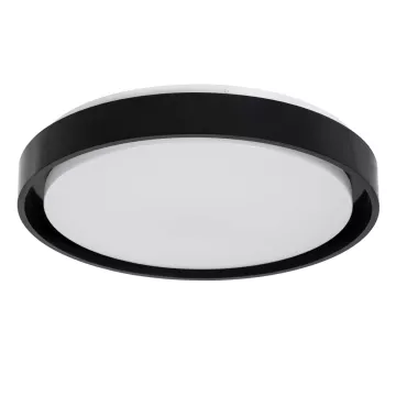 kelvo® BARCHETTA  Φωτιστικό Οροφής LED 72W 7200lm 120° AC 220-240V IP20 Ρυθμιζόμενο Λευκό CCT με Χειριστήριο από 2700K έως 6000K Dimmable - Lumileds SMD Chip - Μαύρο Ματ - Μ48 x Π48 x Υ8.2cm