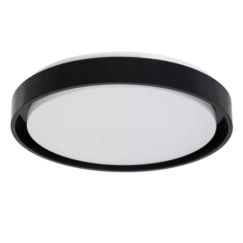 kelvo® BARCHETTA  Φωτιστικό Οροφής LED 72W 7200lm 120° AC 220-240V IP20 Ρυθμιζόμενο Λευκό CCT με Χειριστήριο από 2700K έως 6000K Dimmable - Lumileds SMD Chip - Μαύρο Ματ - Μ48 x Π48 x Υ8.2cm