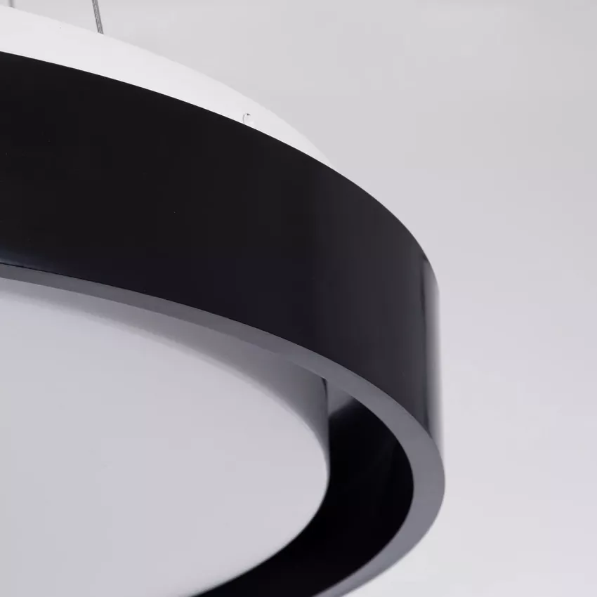 kelvo® BARCHETTA  Φωτιστικό Οροφής LED 72W 7200lm 120° AC 220-240V IP20 Ρυθμιζόμενο Λευκό CCT με Χειριστήριο από 2700K έως 6000K Dimmable - Lumileds SMD Chip - Μαύρο Ματ - Μ48 x Π48 x Υ8.2cm