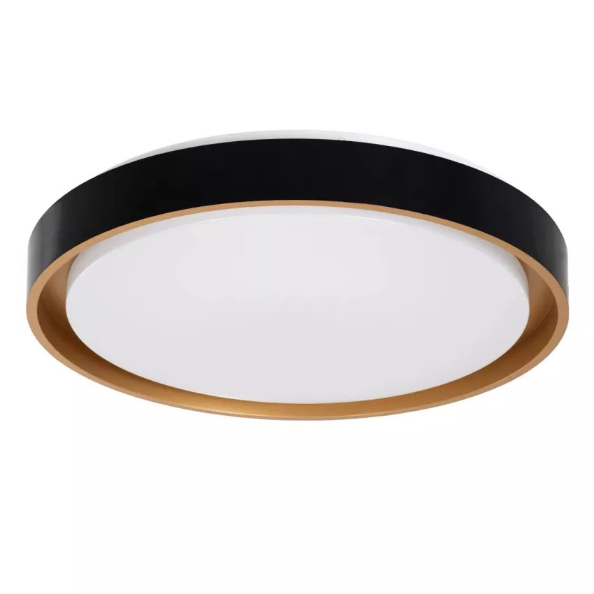 kelvo® BARCHETTA  Κρεμαστό Φωτιστικό Οροφής LED 72W 7200lm 120° AC 220-240V IP20 Ρυθμιζόμενο Λευκό CCT με Χειριστήριο από 2700K έως 6000K Dimmable - Lumileds SMD Chip - Μαύρο & Σαμπανιζέ Χρυσό Ματ - Μ48 x Π48 x Υ8.2cm