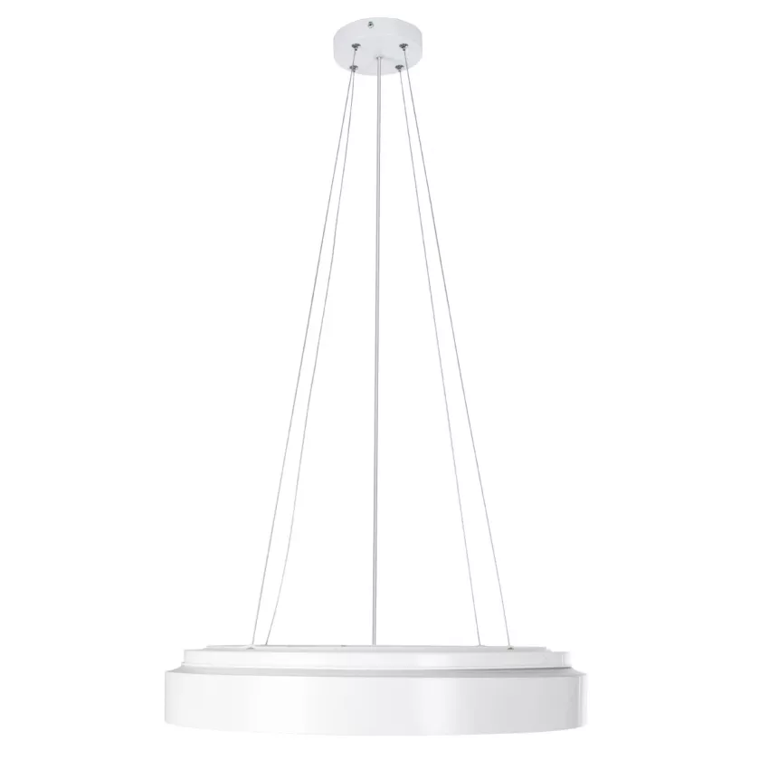 kelvo® BARCHETTA  Κρεμαστό Φωτιστικό Οροφής LED 72W 7200lm 120° AC 220-240V IP20 Ρυθμιζόμενο Λευκό CCT με Χειριστήριο από 2700K έως 6000K Dimmable - Lumileds SMD Chip - Λευκό & Σαμπανιζέ Χρυσό Ματ - Μ48 x Π48 x Υ8.2cm