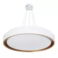kelvo® BARCHETTA  Φωτιστικό Οροφής LED 72W 7200lm 120° AC 220-240V IP20 Ρυθμιζόμενο Λευκό CCT με Χειριστήριο από 2700K έως 6000K Dimmable - Lumileds SMD Chip - Λευκό & Σαμπανιζέ Χρυσό Ματ - Μ48 x Π48 x Υ8.2cm