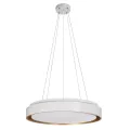 kelvo® BARCHETTA  Φωτιστικό Οροφής LED 72W 7200lm 120° AC 220-240V IP20 Ρυθμιζόμενο Λευκό CCT με Χειριστήριο από 2700K έως 6000K Dimmable - Lumileds SMD Chip - Λευκό & Σαμπανιζέ Χρυσό Ματ - Μ48 x Π48 x Υ8.2cm
