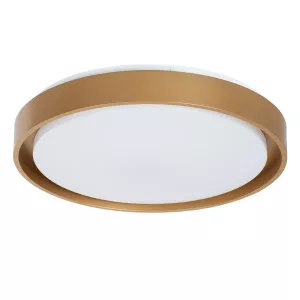 kelvo® BARCHETTA  Φωτιστικό Οροφής LED 72W 7200lm 120° AC 220-240V IP20 Ρυθμιζόμενο Λευκό CCT με Χειριστήριο από 2700K έως 6000K Dimmable - Lumileds SMD Chip - Σαμπανιζέ Χρυσό Ματ - Μ48 x Π48 x Υ8.2cm