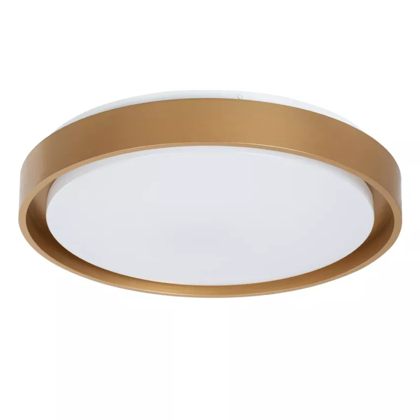 kelvo® BARCHETTA  Φωτιστικό Οροφής LED 72W 7200lm 120° AC 220-240V IP20 Ρυθμιζόμενο Λευκό CCT με Χειριστήριο από 2700K έως 6000K Dimmable - Lumileds SMD Chip - Σαμπανιζέ Χρυσό Ματ - Μ48 x Π48 x Υ8.2cm