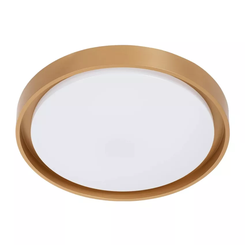 kelvo® BARCHETTA  Φωτιστικό Οροφής LED 72W 7200lm 120° AC 220-240V IP20 Ρυθμιζόμενο Λευκό CCT με Χειριστήριο από 2700K έως 6000K Dimmable - Lumileds SMD Chip - Σαμπανιζέ Χρυσό Ματ - Μ48 x Π48 x Υ8.2cm