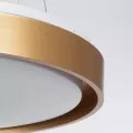 kelvo® BARCHETTA  Φωτιστικό Οροφής LED 72W 7200lm 120° AC 220-240V IP20 Ρυθμιζόμενο Λευκό CCT με Χειριστήριο από 2700K έως 6000K Dimmable - Lumileds SMD Chip - Σαμπανιζέ Χρυσό Ματ - Μ48 x Π48 x Υ8.2cm
