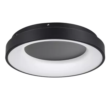 kelvo® SALEM  Φωτιστικό Οροφής LED 75W 7500lm 120° AC 220-240V IP20 Ρυθμιζόμενο Λευκό CCT με Χειριστήριο από 2700K έως 6000K Dimmable - Lumileds SMD Chip - Μαύρο Ματ - Μ45 x Π45 x Υ9.5cm