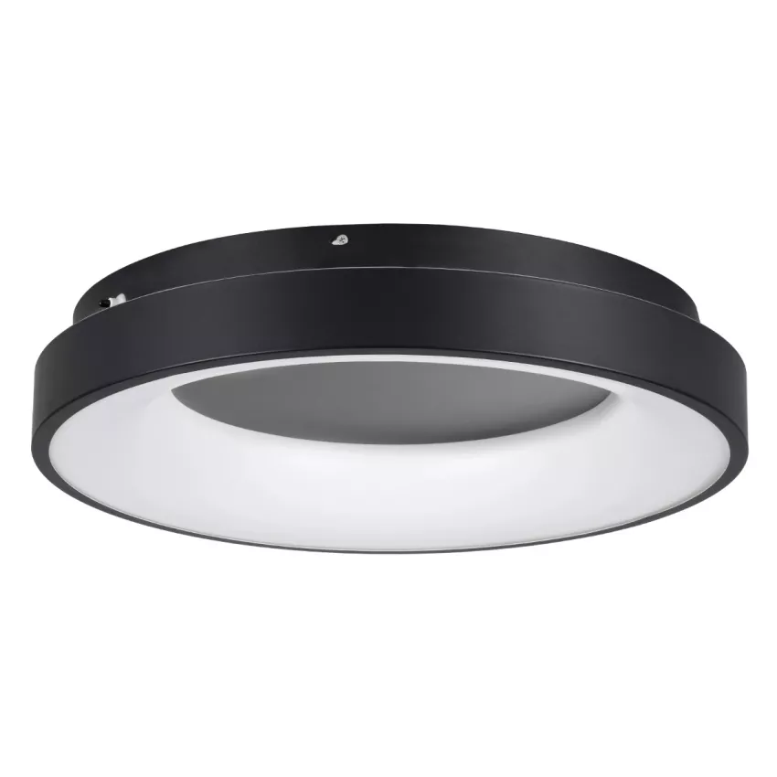 kelvo® SALEM  Φωτιστικό Οροφής LED 75W 7500lm 120° AC 220-240V IP20 Ρυθμιζόμενο Λευκό CCT με Χειριστήριο από 2700K έως 6000K Dimmable - Lumileds SMD Chip - Μαύρο Ματ - Μ45 x Π45 x Υ9.5cm