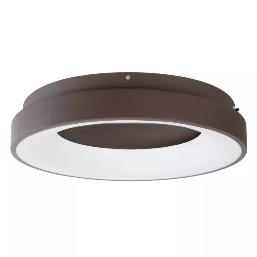 kelvo® SALEM  Φωτιστικό Οροφής LED 75W 7500lm 120° AC 220-240V IP20 Ρυθμιζόμενο Λευκό CCT με Χειριστήριο από 2700K έως 6000K Dimmable - Lumileds SMD Chip - Καφέ Ματ - Μ45 x Π45 x Υ9.5cm