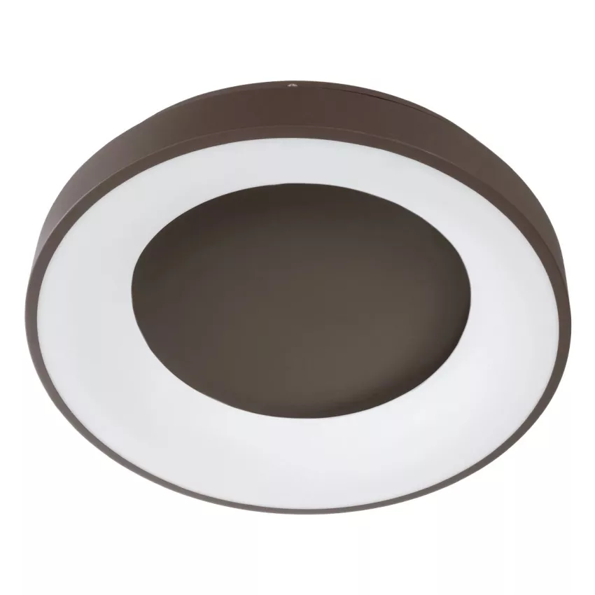 kelvo® SALEM  Φωτιστικό Οροφής LED 75W 7500lm 120° AC 220-240V IP20 Ρυθμιζόμενο Λευκό CCT με Χειριστήριο από 2700K έως 6000K Dimmable - Lumileds SMD Chip - Καφέ Ματ - Μ45 x Π45 x Υ9.5cm