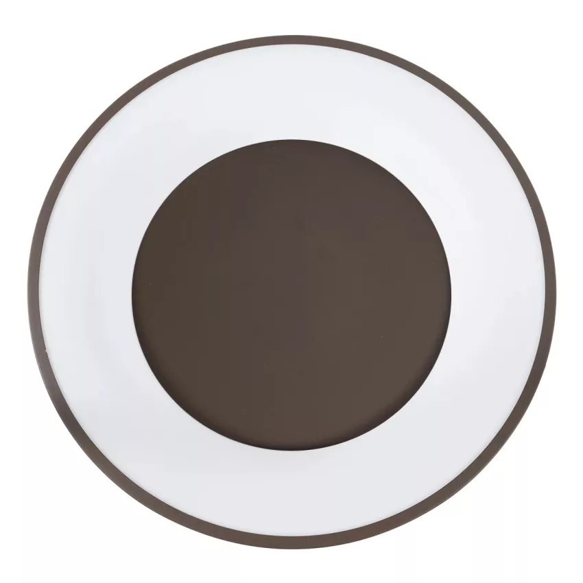 kelvo® SALEM  Φωτιστικό Οροφής LED 75W 7500lm 120° AC 220-240V IP20 Ρυθμιζόμενο Λευκό CCT με Χειριστήριο από 2700K έως 6000K Dimmable - Lumileds SMD Chip - Καφέ Ματ - Μ45 x Π45 x Υ9.5cm