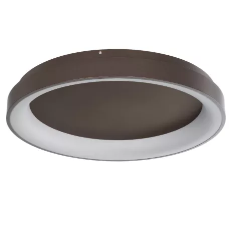kelvo® SALEM  Φωτιστικό Οροφής LED 105W 10500lm 120° AC 220-240V IP20 Ρυθμιζόμενο Λευκό CCT με Χειριστήριο από 2700K έως 6000K Dimmable - Lumileds SMD Chip - Καφέ Ματ - Μ60 x Π60 x Υ9.5cm