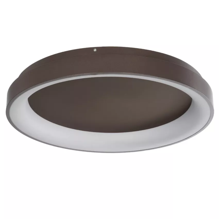 kelvo® SALEM  Φωτιστικό Οροφής LED 105W 10500lm 120° AC 220-240V IP20 Ρυθμιζόμενο Λευκό CCT με Χειριστήριο από 2700K έως 6000K Dimmable - Lumileds SMD Chip - Καφέ Ματ - Μ60 x Π60 x Υ9.5cm