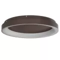 kelvo® SALEM  Φωτιστικό Οροφής LED 105W 10500lm 120° AC 220-240V IP20 Ρυθμιζόμενο Λευκό CCT με Χειριστήριο από 2700K έως 6000K Dimmable - Lumileds SMD Chip - Καφέ Ματ - Μ60 x Π60 x Υ9.5cm