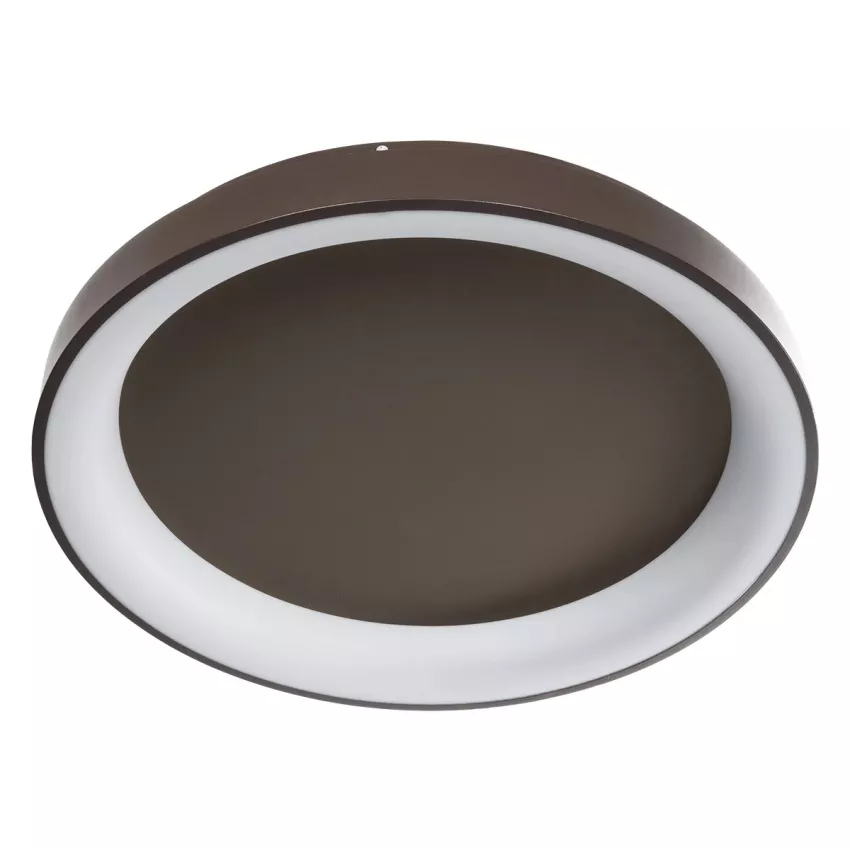 kelvo® SALEM  Φωτιστικό Οροφής LED 105W 10500lm 120° AC 220-240V IP20 Ρυθμιζόμενο Λευκό CCT με Χειριστήριο από 2700K έως 6000K Dimmable - Lumileds SMD Chip - Καφέ Ματ - Μ60 x Π60 x Υ9.5cm