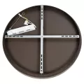 kelvo® SALEM  Φωτιστικό Οροφής LED 105W 10500lm 120° AC 220-240V IP20 Ρυθμιζόμενο Λευκό CCT με Χειριστήριο από 2700K έως 6000K Dimmable - Lumileds SMD Chip - Καφέ Ματ - Μ60 x Π60 x Υ9.5cm