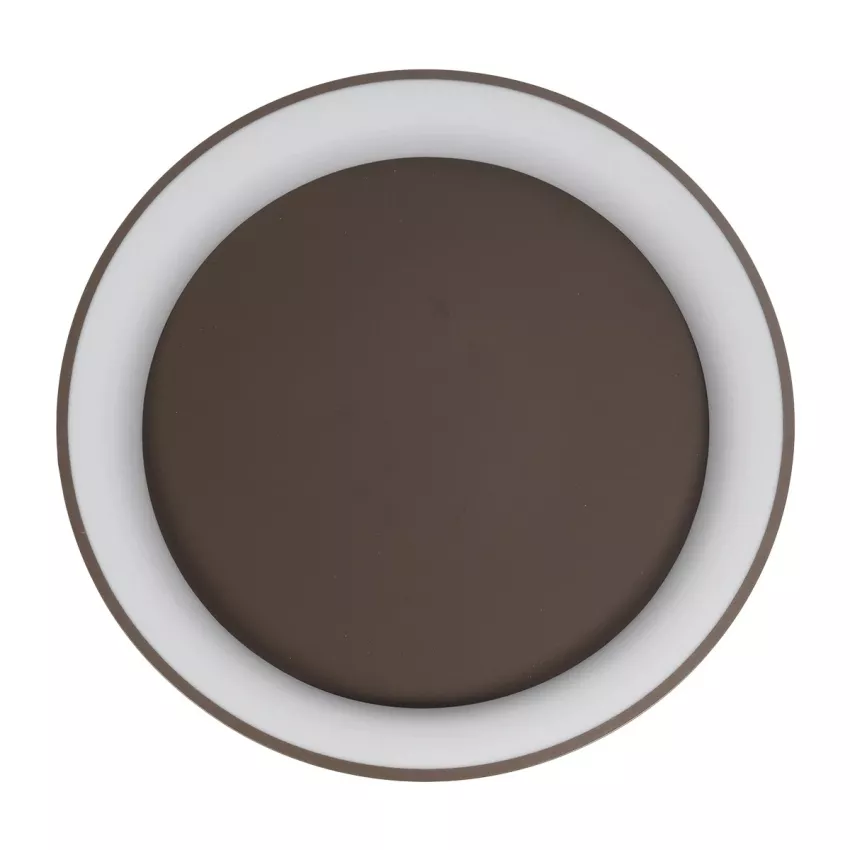 kelvo® SALEM  Φωτιστικό Οροφής LED 105W 10500lm 120° AC 220-240V IP20 Ρυθμιζόμενο Λευκό CCT με Χειριστήριο από 2700K έως 6000K Dimmable - Lumileds SMD Chip - Καφέ Ματ - Μ60 x Π60 x Υ9.5cm