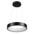 kelvo® SALEM  Κρεμαστό Φωτιστικό Οροφής LED 75W 7500lm 120° AC 220-240V IP20 Ρυθμιζόμενο Λευκό CCT με Χειριστήριο από 2700K έως 6000K Dimmable - Lumileds SMD Chip - Μαύρο Ματ - Μ45 x Π45 x Υ6cm