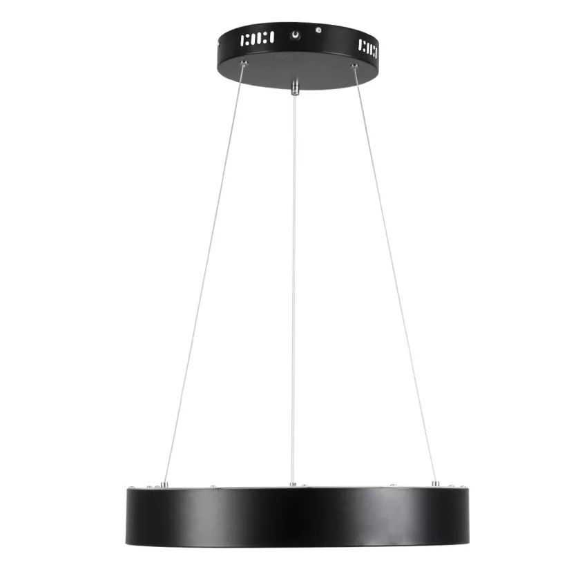 kelvo® SALEM  Κρεμαστό Φωτιστικό Οροφής LED 75W 7500lm 120° AC 220-240V IP20 Ρυθμιζόμενο Λευκό CCT με Χειριστήριο από 2700K έως 6000K Dimmable - Lumileds SMD Chip - Μαύρο Ματ - Μ45 x Π45 x Υ6cm