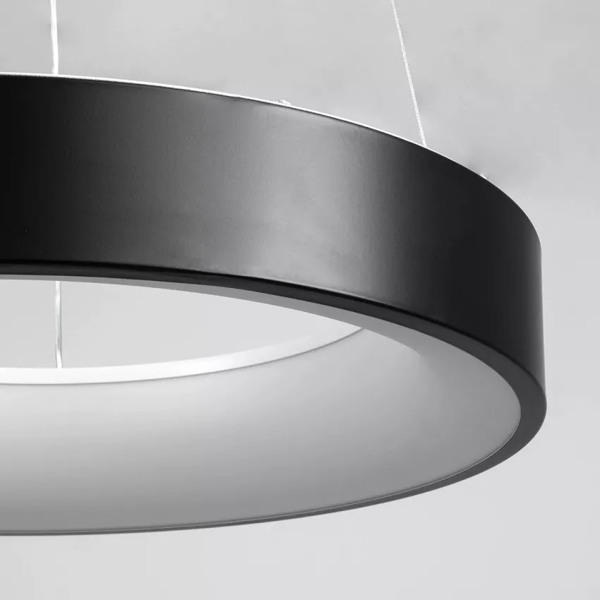 kelvo® SALEM  Κρεμαστό Φωτιστικό Οροφής LED 75W 7500lm 120° AC 220-240V IP20 Ρυθμιζόμενο Λευκό CCT με Χειριστήριο από 2700K έως 6000K Dimmable - Lumileds SMD Chip - Μαύρο Ματ - Μ45 x Π45 x Υ6cm