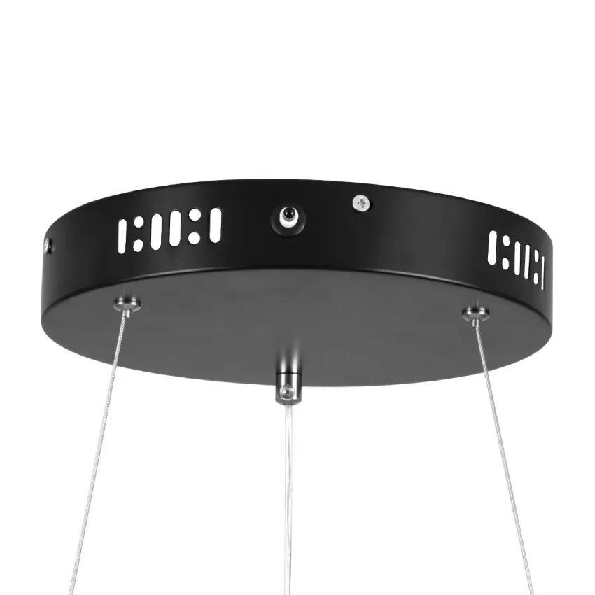 kelvo® SALEM  Κρεμαστό Φωτιστικό Οροφής LED 75W 7500lm 120° AC 220-240V IP20 Ρυθμιζόμενο Λευκό CCT με Χειριστήριο από 2700K έως 6000K Dimmable - Lumileds SMD Chip - Μαύρο Ματ - Μ45 x Π45 x Υ6cm