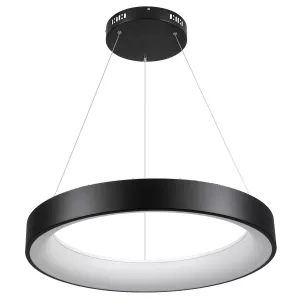 kelvo® SALEM  Κρεμαστό Φωτιστικό Οροφής LED 105W 10500lm 120° AC 220-240V IP20 Ρυθμιζόμενο Λευκό CCT με Χειριστήριο από 2700K έως 6000K Dimmable - Lumileds SMD Chip - Μαύρο Ματ - Μ60 x Π60 x Υ6cm