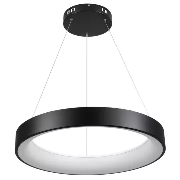 kelvo® SALEM  Κρεμαστό Φωτιστικό Οροφής LED 105W 10500lm 120° AC 220-240V IP20 Ρυθμιζόμενο Λευκό CCT με Χειριστήριο από 2700K έως 6000K Dimmable - Lumileds SMD Chip - Μαύρο Ματ - Μ60 x Π60 x Υ6cm