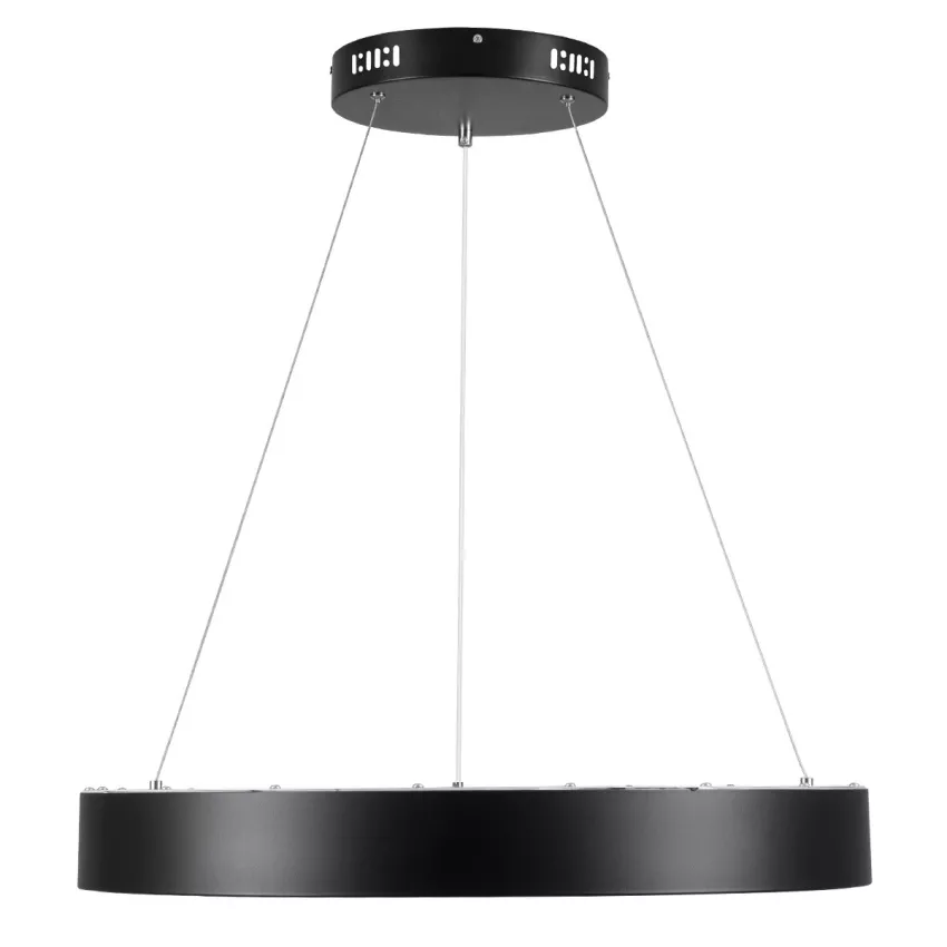 kelvo® SALEM  Κρεμαστό Φωτιστικό Οροφής LED 105W 10500lm 120° AC 220-240V IP20 Ρυθμιζόμενο Λευκό CCT με Χειριστήριο από 2700K έως 6000K Dimmable - Lumileds SMD Chip - Μαύρο Ματ - Μ60 x Π60 x Υ6cm