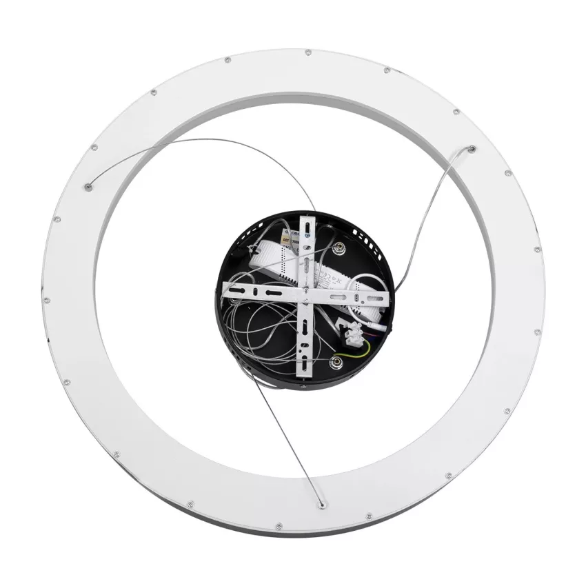 kelvo® SALEM  Κρεμαστό Φωτιστικό Οροφής LED 105W 10500lm 120° AC 220-240V IP20 Ρυθμιζόμενο Λευκό CCT με Χειριστήριο από 2700K έως 6000K Dimmable - Lumileds SMD Chip - Μαύρο Ματ - Μ60 x Π60 x Υ6cm
