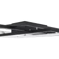 kelvo® QUADRA  Φωτιστικό Οροφής LED 120W 12000lm 120° AC 220-240V IP20 Ρυθμιζόμενο Λευκό CCT με Χειριστήριο από 2700K έως 6000K Dimmable - Lumileds SMD Chip - Μαύρο Ματ - Μ105 x Π60 x Υ9cm