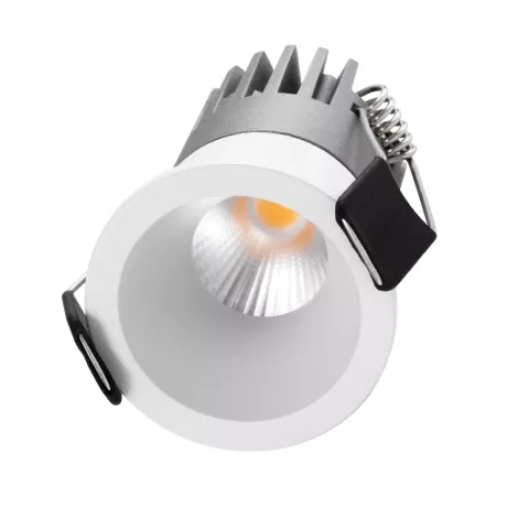 kelvo® DOT  Χωνευτό Φωτιστικό Downlight Σποτ LED 5W 625lm 38° AC 220-240V IP20 Θερμό Λευκό 2700K - Bridgelux COB Chip & TÜV SÜD Driver - Λευκό Ματ - Μ4 x Π4 x Υ5.9cm / Q3.5cm