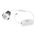 kelvo® DOT  Χωνευτό Φωτιστικό Downlight Σποτ LED 5W 625lm 38° AC 220-240V IP20 Θερμό Λευκό 2700K - Bridgelux COB Chip & TÜV SÜD Driver - Λευκό Ματ - Μ4 x Π4 x Υ5.9cm / Q3.5cm