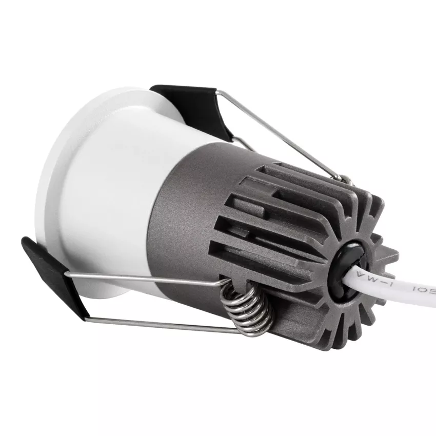 kelvo® DOT  Χωνευτό Φωτιστικό Downlight Σποτ LED 5W 650lm 38° AC 220-240V IP20 Φυσικό Λευκό 4500K - Bridgelux COB Chip & TÜV SÜD Driver - Λευκό & Μαύρο Ματ - Μ4 x Π4 x Υ5.9cm / Q3.5cm