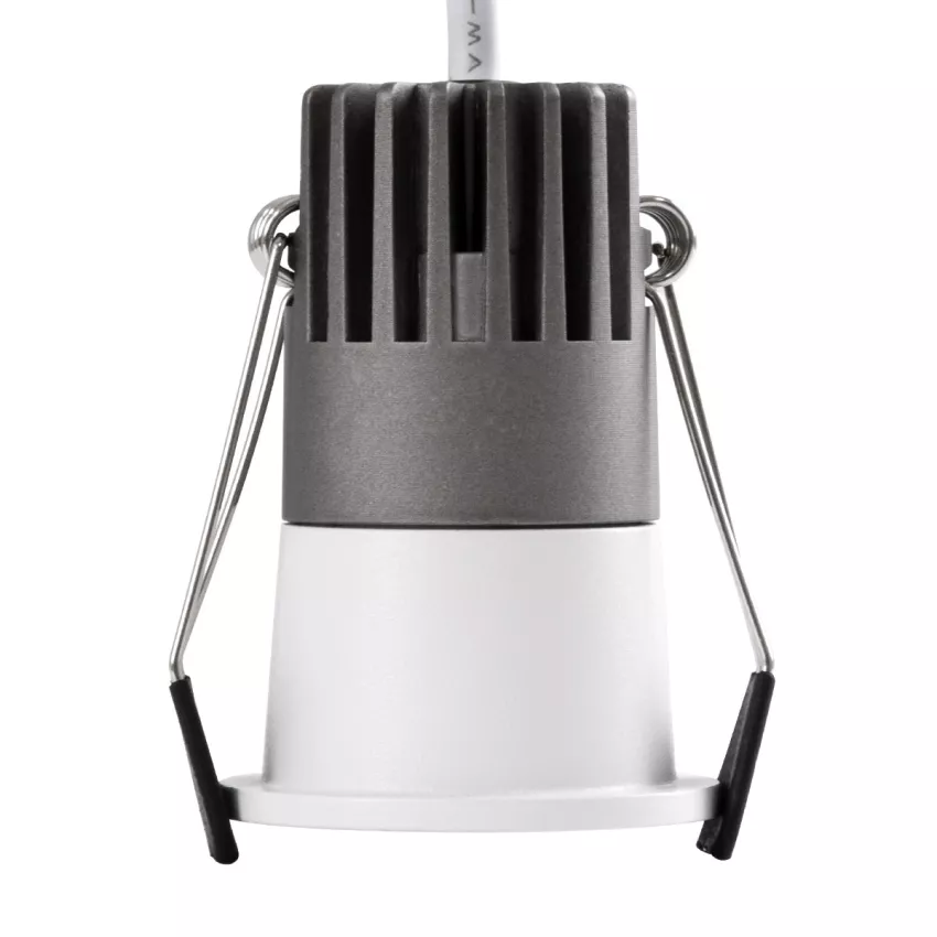 kelvo® DOT  Χωνευτό Φωτιστικό Downlight Σποτ LED 5W 650lm 38° AC 220-240V IP20 Φυσικό Λευκό 4500K - Bridgelux COB Chip & TÜV SÜD Driver - Λευκό & Μαύρο Ματ - Μ4 x Π4 x Υ5.9cm / Q3.5cm