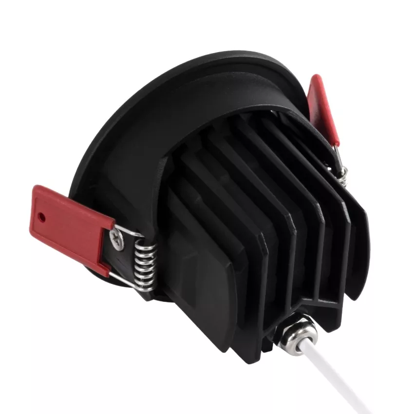 kelvo® LEO  Χωνευτό Κινούμενο Φωτιστικό Downlight Σποτ με Honeycomb Anti-Glare Reflector LED 10W 1250lm 38° AC 220-240V IP20 Θερμό Λευκό 2700K - Bridgelux COB Chip & TÜV SÜD Driver - Μαύρο Ματ - Μ8.5 x Π8.5 x Υ6.6cm / Q7.5cm