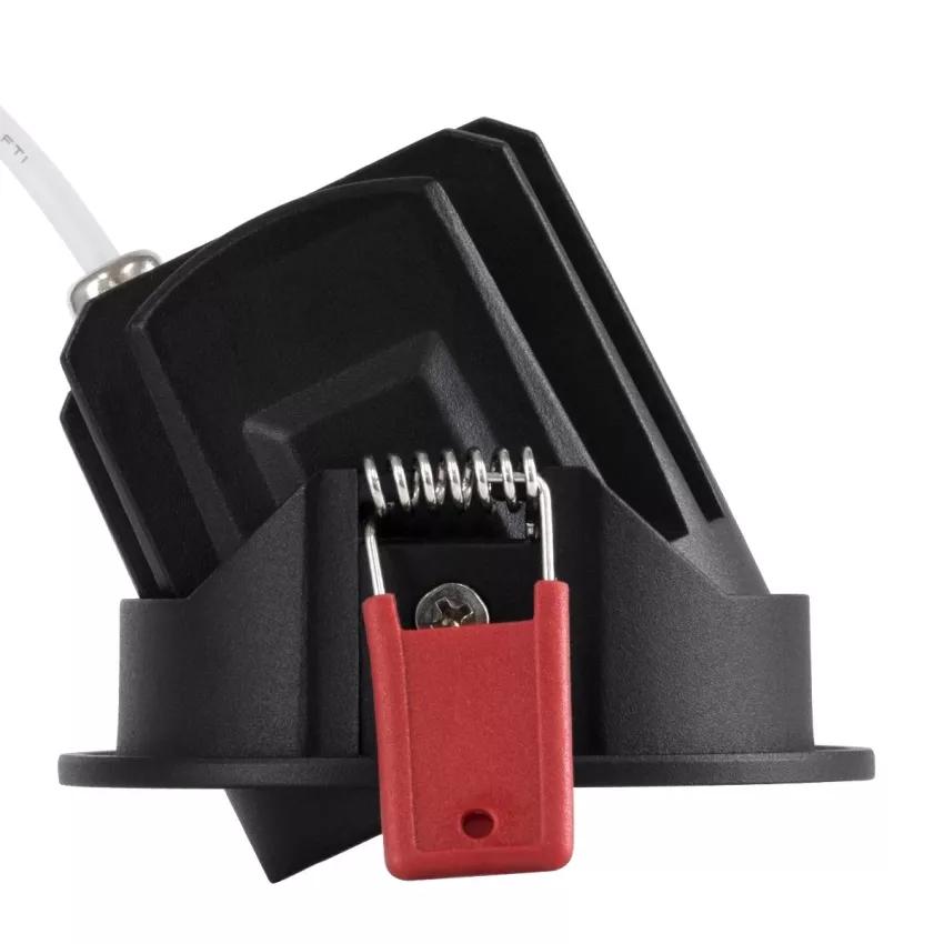 kelvo® LEO  Χωνευτό Κινούμενο Φωτιστικό Downlight Σποτ με Honeycomb Anti-Glare Reflector LED 10W 1250lm 38° AC 220-240V IP20 Θερμό Λευκό 2700K - Bridgelux COB Chip & TÜV SÜD Driver - Μαύρο Ματ - Μ8.5 x Π8.5 x Υ6.6cm / Q7.5cm