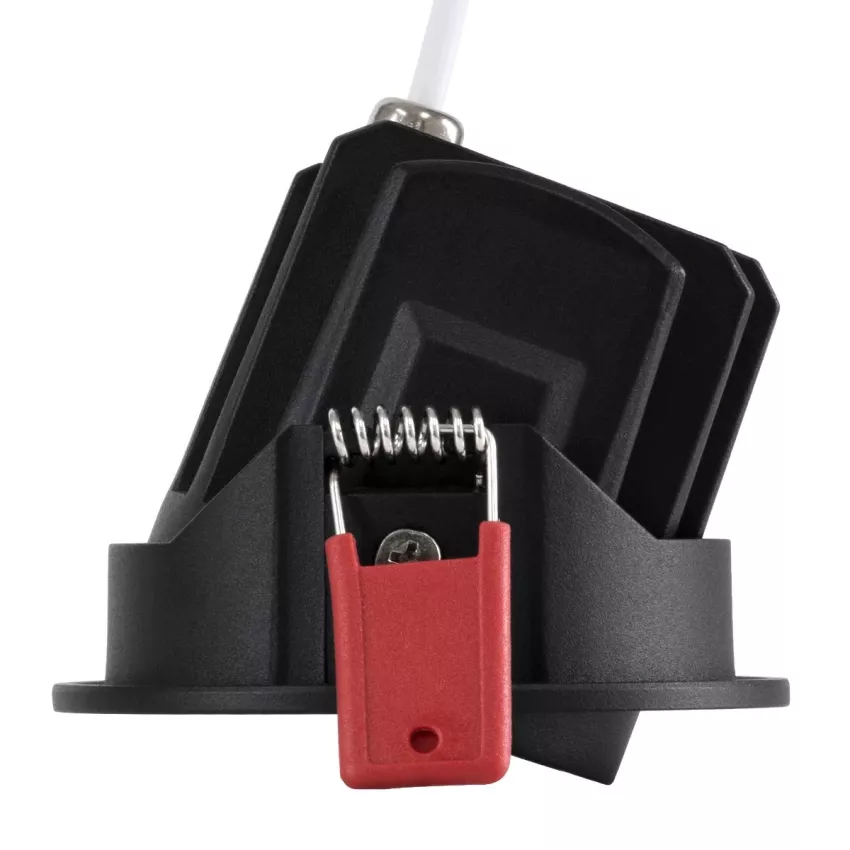 kelvo® LEO  Χωνευτό Κινούμενο Φωτιστικό Downlight Σποτ με Honeycomb Anti-Glare Reflector LED 10W 1250lm 38° AC 220-240V IP20 Θερμό Λευκό 2700K - Bridgelux COB Chip & TÜV SÜD Driver - Μαύρο Ματ - Μ8.5 x Π8.5 x Υ6.6cm / Q7.5cm