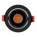 kelvo® LEO  Χωνευτό Κινούμενο Φωτιστικό Downlight Σποτ με Honeycomb Anti-Glare Reflector LED 10W 1250lm 38° AC 220-240V IP20 Θερμό Λευκό 2700K - Bridgelux COB Chip & TÜV SÜD Driver - Μαύρο Ματ - Μ8.5 x Π8.5 x Υ6.6cm / Q7.5cm
