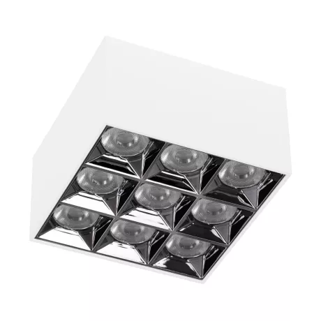 kelvo® LUMINAR  Φωτιστικό Downlight Σποτ LED 30W 4200lm 36° AC 220-240V IP20 Φυσικό Λευκό 4500K - Osram SMD Chip & TÜV SÜD Driver - Λευκό Ματ - Μ12 x Π12 x Υ6.6cm
