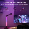GLOBOSTAR® DESTINY  Επιτραπέζιο Φωτιστικό Πορτατίφ με RF Ασύρματο Χειριστήριο & Λειτουργία μέσω WiFi APP LED 10W 600lm 180° AC 220-240V IP20 Πολύχρωμο RGB Dimmable - Sanan SMD Chip - Μαύρο - Μ14 x Π14 x Υ50cm