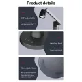GLOBOSTAR® DESTINY  Επιτραπέζιο Φωτιστικό Πορτατίφ με RF Ασύρματο Χειριστήριο & Λειτουργία μέσω WiFi APP LED 10W 600lm 180° AC 220-240V IP20 Πολύχρωμο RGB Dimmable - Sanan SMD Chip - Μαύρο - Μ14 x Π14 x Υ50cm