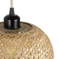 GLOBOSTAR® SELVA  Boho Φωτιστικό Τοίχου - Απλίκα με Ντουί 1 x E27 AC 220-240V IP20 - Μπεζ - Μ23 x Π23 x Υ37cm