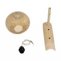 GLOBOSTAR® SELVA  Boho Φωτιστικό Τοίχου - Απλίκα με Ντουί 1 x E27 AC 220-240V IP20 - Μπεζ - Μ23 x Π23 x Υ37cm