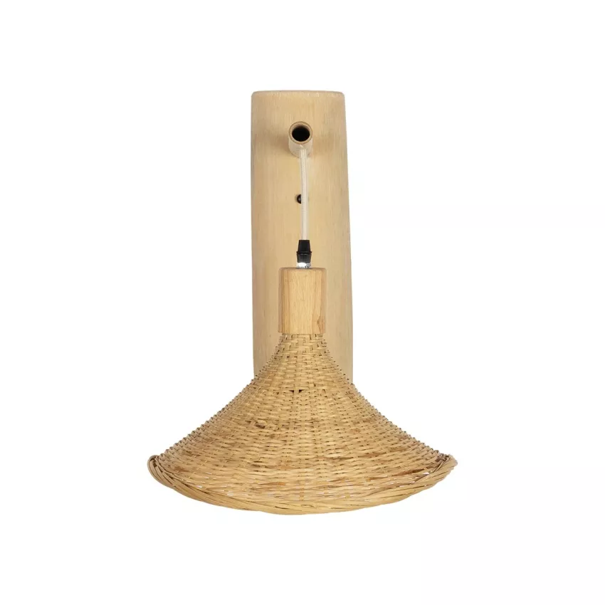 GLOBOSTAR® KALIA  Boho Φωτιστικό Τοίχου - Απλίκα με Ντουί 1 x E27 AC 220-240V IP20 - Μπεζ - Μ33 x Π36 x Υ42cm