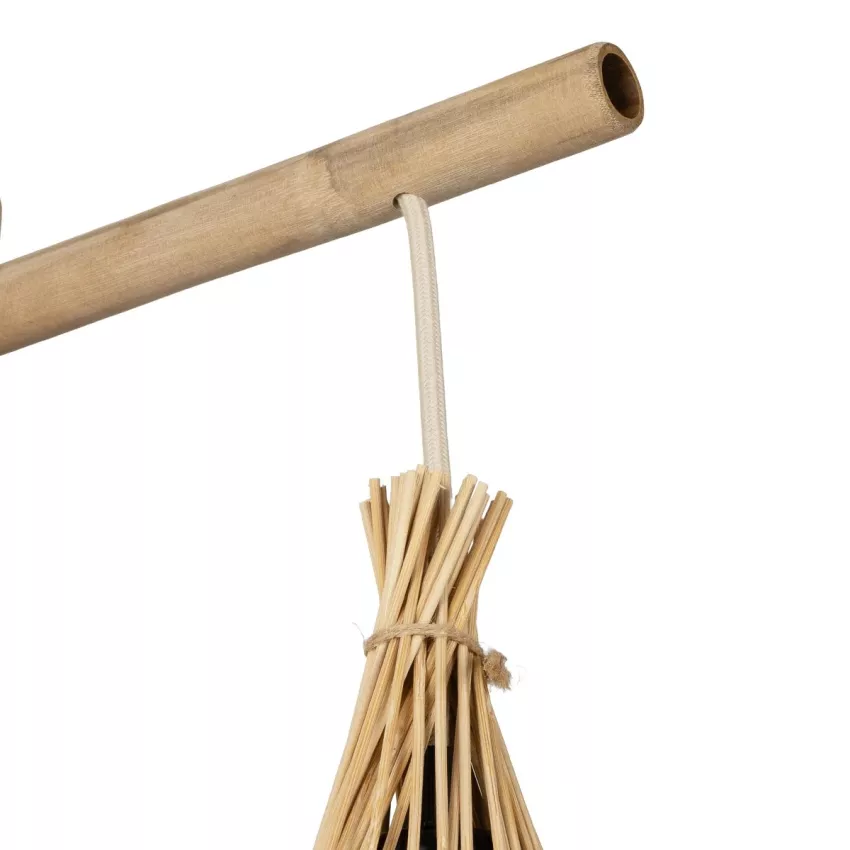 GLOBOSTAR® ARIDA  Boho Φωτιστικό Τοίχου - Απλίκα με Ντουί 1 x E27 AC 220-240V IP20 - Μπεζ - Μ21 x Π30 x Υ55cm