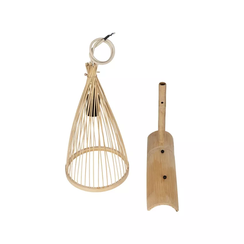 GLOBOSTAR® ARIDA  Boho Φωτιστικό Τοίχου - Απλίκα με Ντουί 1 x E27 AC 220-240V IP20 - Μπεζ - Μ21 x Π30 x Υ55cm
