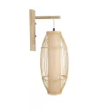 GLOBOSTAR® TULUM  Boho Φωτιστικό Τοίχου - Απλίκα με Ντουί 1 x E27 AC 220-240V IP20 - Μπεζ - Μ25 x Π33 x Υ73cm