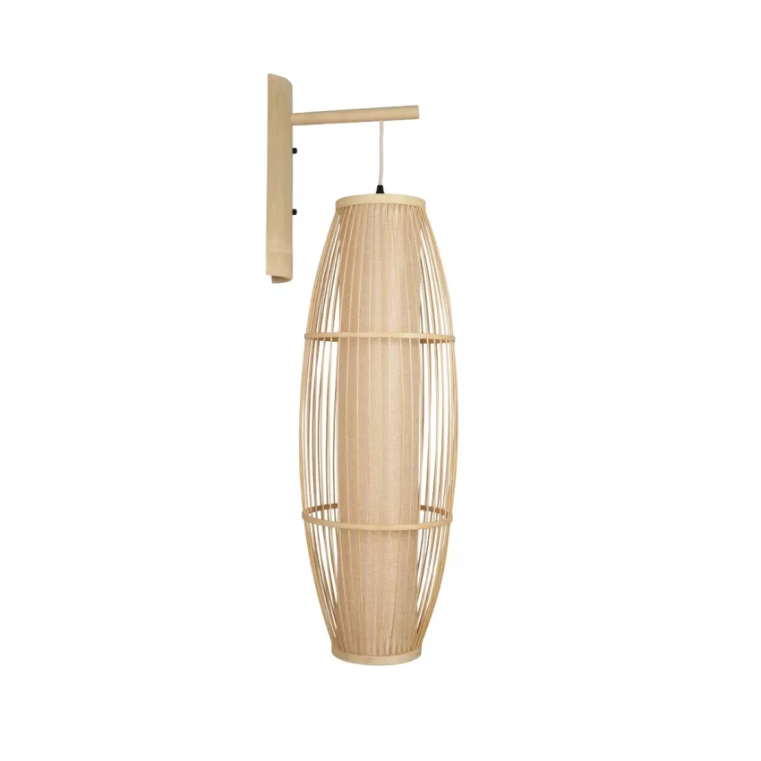 GLOBOSTAR® TULUM  Boho Φωτιστικό Τοίχου - Απλίκα με Ντουί 1 x E27 AC 220-240V IP20 - Μπεζ - Μ28 x Π34 x Υ102cm